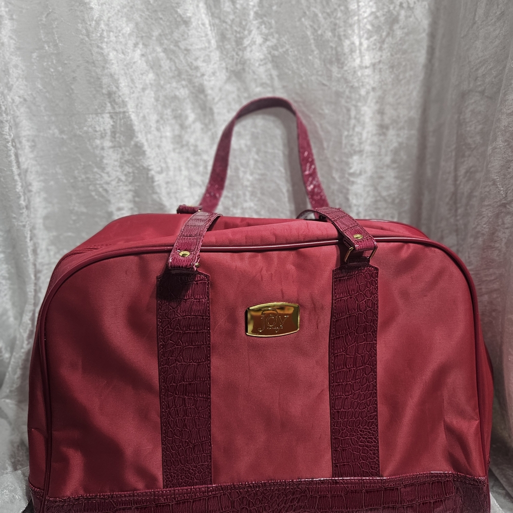 Joy Mangano Pink Bag with Gold Logo Plate
